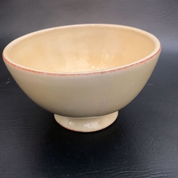 Tabletops Unlimited Big Is Great 1 Quart Or 4 Cups Ivory Brown Serving Bowl Used - Picture 2 of 5